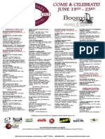 Boonville Area Chamber of Commerce Missouri Heritage Days 2019 30th Anniversary Missouri 1989 Offical Schedule Poster