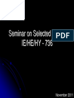 Introduction To Seminar On Selected Topics