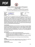 course outline IMC & DM 2021