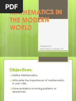 Mathematics in The Modern World