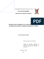 Diagnóstico multitemporal de la situación de extracción de áridos en el Río Maipo Comuna de Puente AltoPirque
