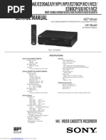 Service Manual: J Video Cassette Recorder