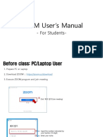 ZOOM User's Manual: - For Students