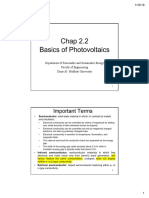 Chap 2.2 - Basics of Photovoltaics