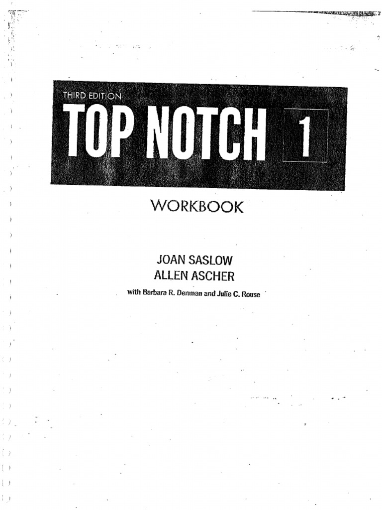Top Notch 1 Workbook | PDF