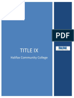 Halifax Community College Title IX 2021