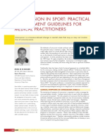 Concussion in Sport: Practical Management Guidelines For Medical Practitioners