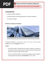 Profe03 - Chapter 1 Business Combinations Recognition and Measurement