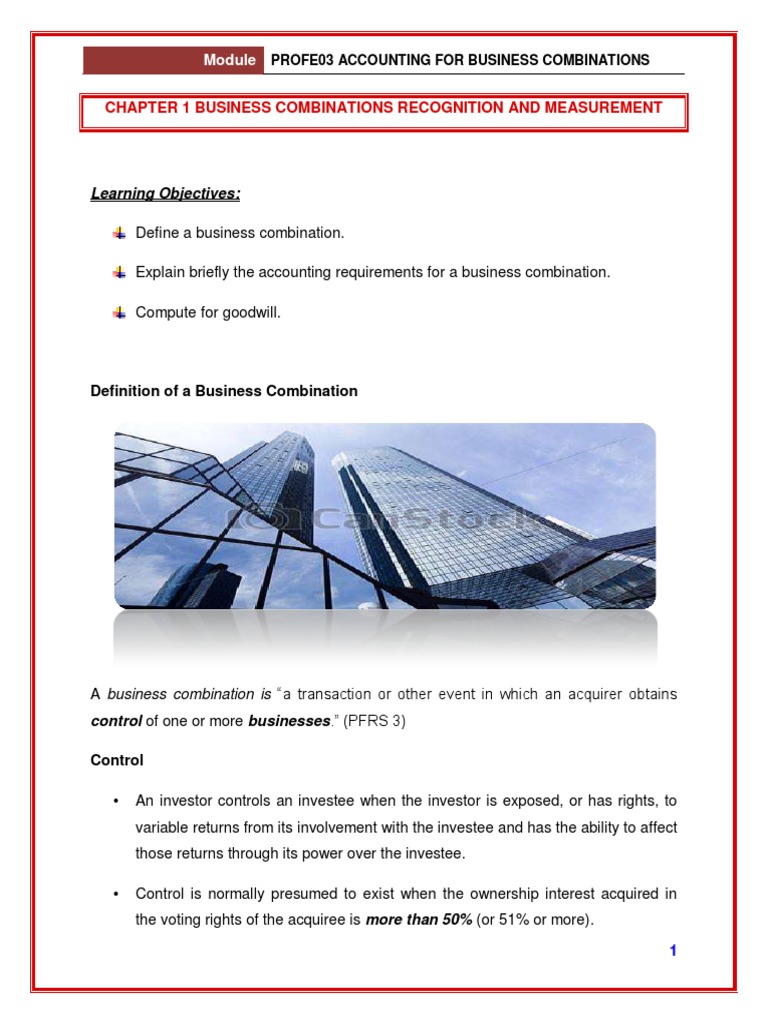 Goodwill Calculation in Business Combinations | PDF | Goodwill ...