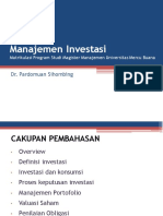 Manajemen Investasi - Matrikulasi MM UMB Februari 2021