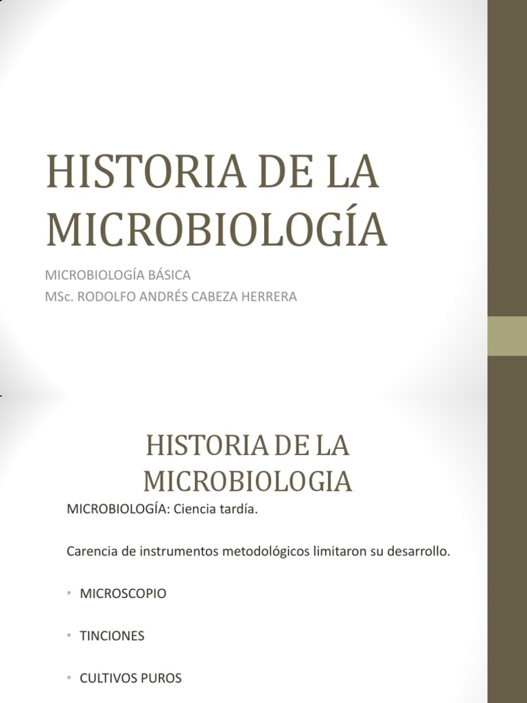 Historia y Avances de la Microbiología | PDF | Microbiología ...