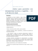 Plan Terapéutico para Adolescentes Con Discapacidad