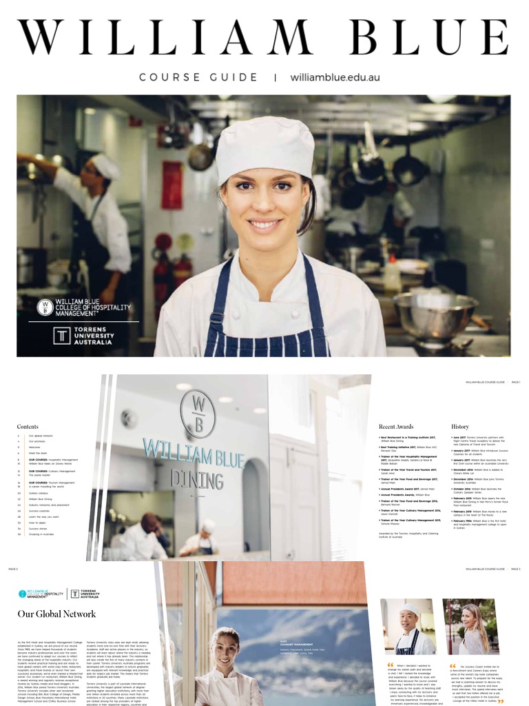 William Blue Course Guide 2020 | PDF | Innovation | Restaurants