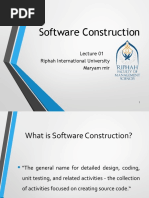 Software Construction - Lecture 1