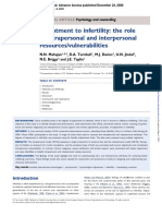 Adjustment To Infertility The Role of in