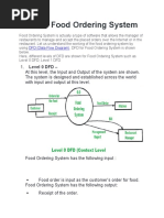 DFD For Food Ordering System