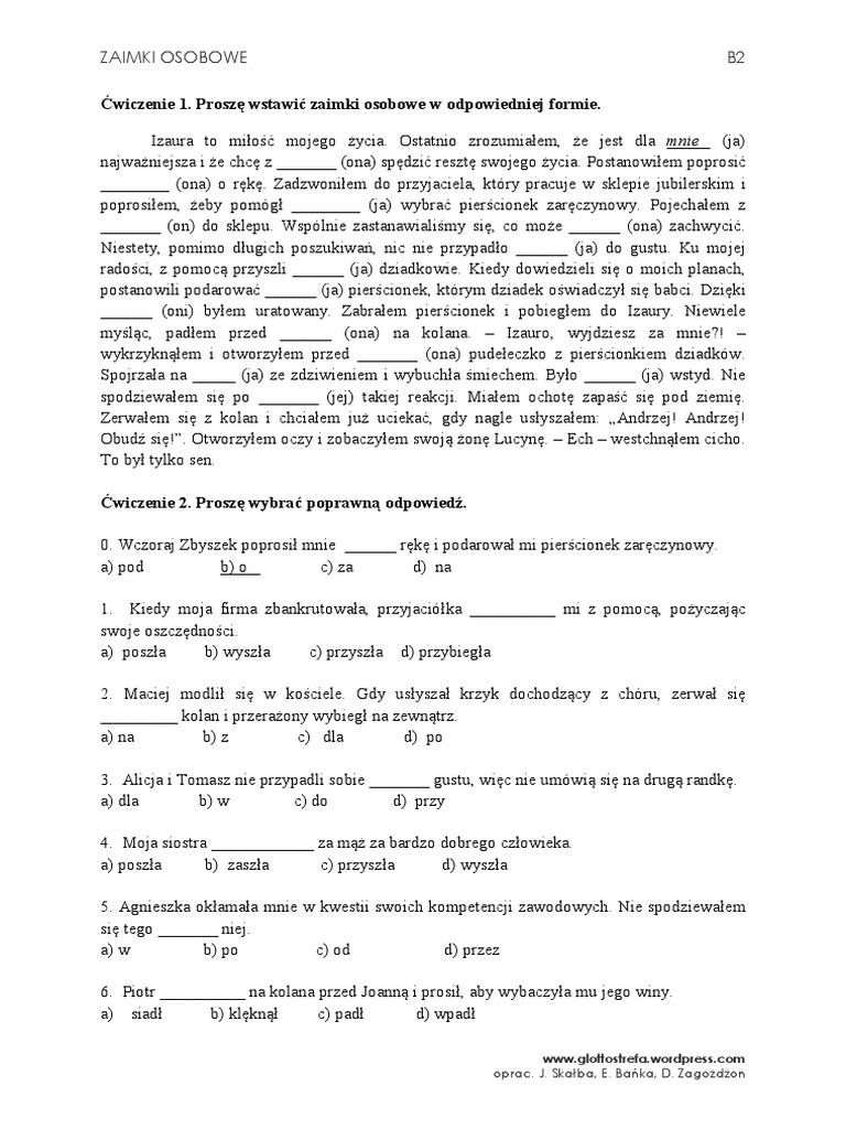 Moja Przyjaciółka Sprawdzian Po Dziale 1