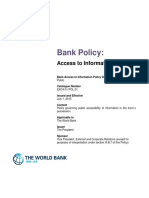 Bank Policy:: Access To Information