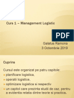Curs 1 - Management Logistic: Galatus Ramona 3 Octombrie 2019