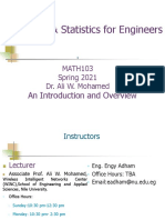 Probability & Statistics For Engineers: An Introduction and Overview
