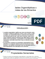 Propiedades Organolépticas o Sensoriales de Los Alimentos