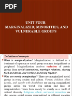 Unit Four Marginalized, Minorities, and Vulnerable Groups