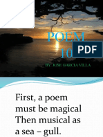 Poem 10: By: Jose Garcia Villa