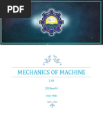 MECHANICS OF MACHINE LAB REPORTS 