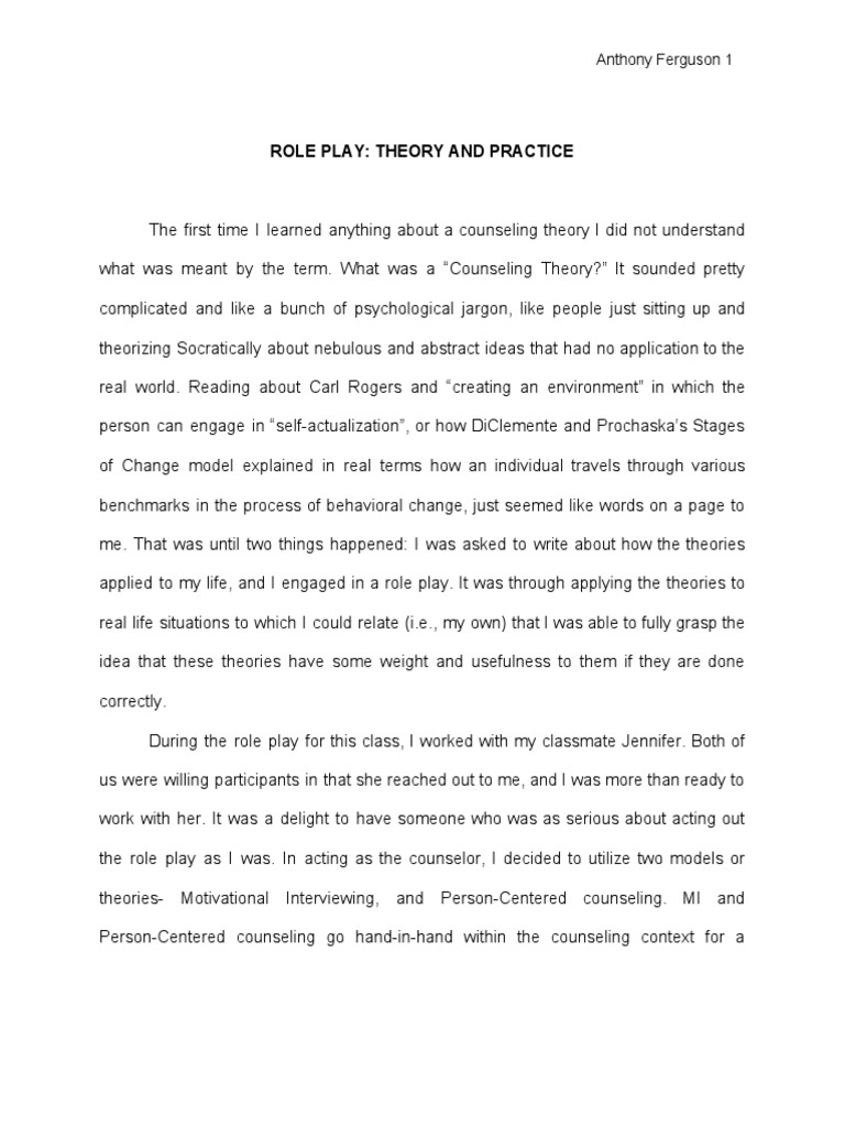 Role Play Theory and Practice PDF Behavioural Sciences Applied