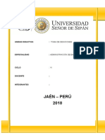 Jaén - Perú 2018: Unidad Didactica: Toma de Desiciones