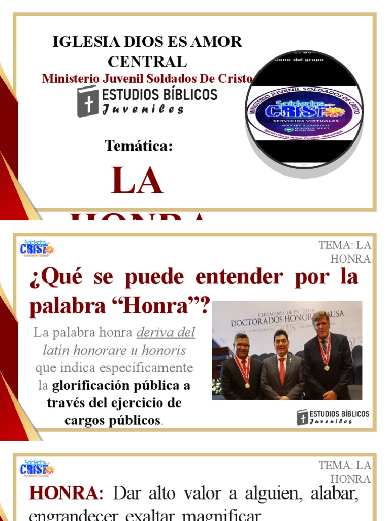 La Honra | PDF | Contenido bíblico | Creencia religiosa y doctrina