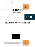 Science: Learning Activity Sheet