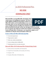 No Disk Download Only: Microsoft Office 2019 Professional Plus