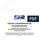 Informe Levantamiento de Incumplimientos Bimensual 18 A.I 83 (Rev.1) Faja Vial 03-03-2021