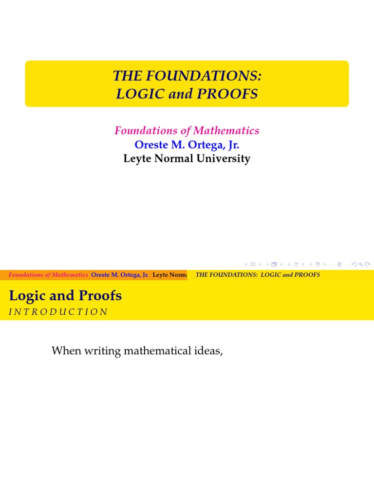Logic and Proofs | PDF | Mathematical Proof | Logic
