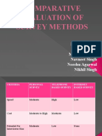 Comparative Evaluation of Survey Methods