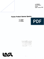 Fission Product Gamma Spectra: LA-7620-MS Informal Report UC-34c Issued: January 1979