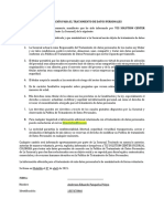 Autorizacion - Tratamiento Datos Personales