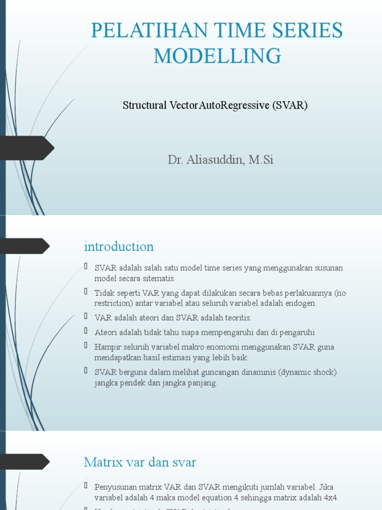 Model SVAR dalam Ekonomi Makro | PDF | Sains & Matematika | Komputer