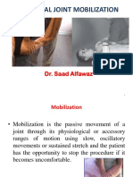 Peripheral Joint Mobilization: Dr. Saad Alfawaz