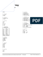 Test Answer Key: Units