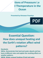 Distribution Preasure I.E Wind and Temperature in The Ocean