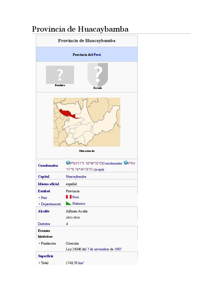 Provincia de Huacaybamba PDF