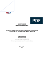 Hacia La Determinación de Un Concepto de Derecho a La Educación y Su Efectiva Tutela Mediante El Recurso de Protección