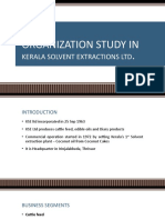 Organization Study in .: Kerala Solvent Extractions LTD