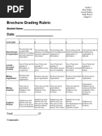 Social Studies - Final Project Rubric Brochures