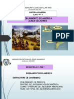 Población de América y altas culturas mayas, aztecas e incas