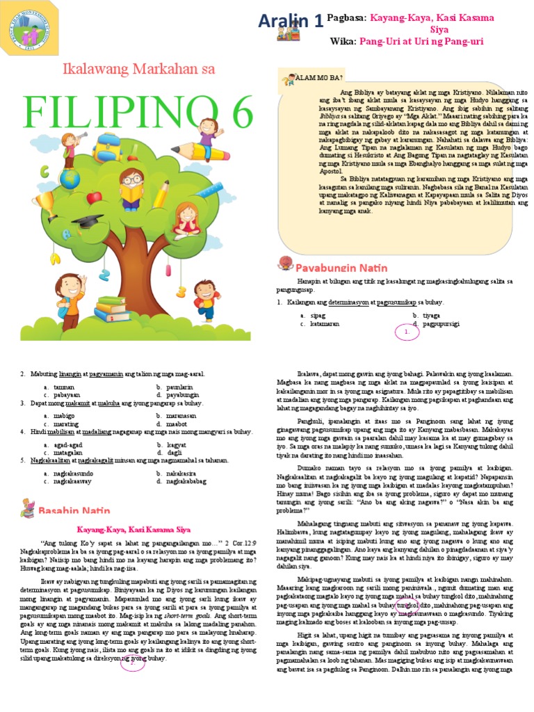 FILIPINO 6 Aralin 1 (2Q) | PDF