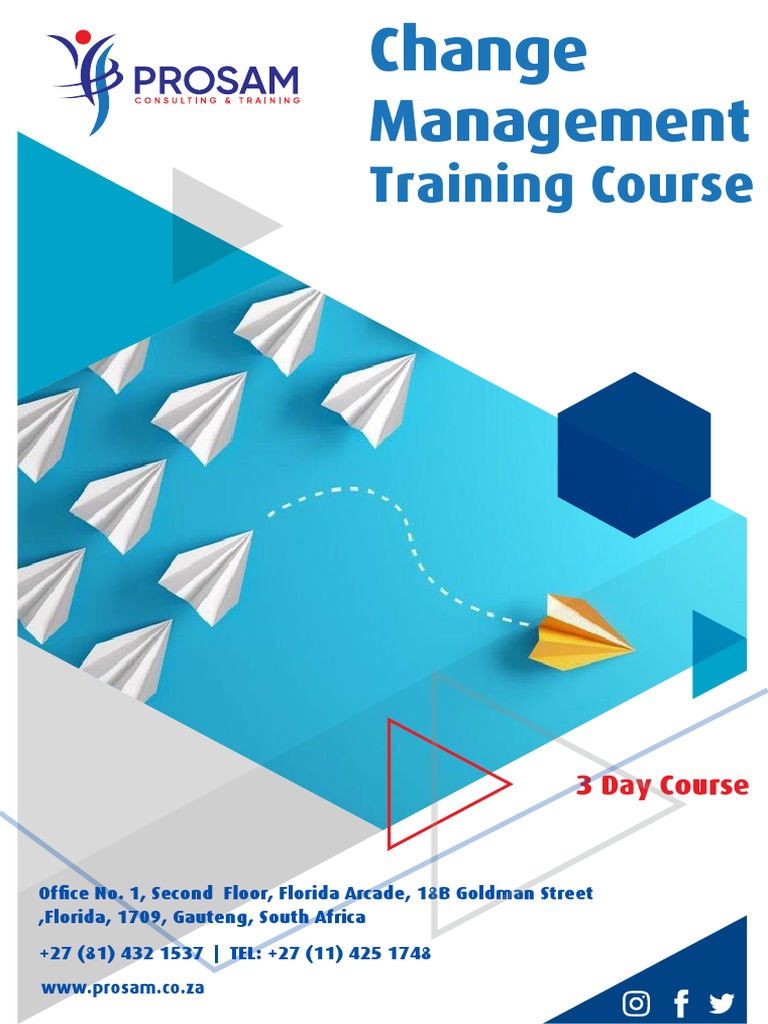 Change Management Training Course Pdf Change Management Cheque