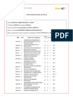 Concentracion Final de Notas